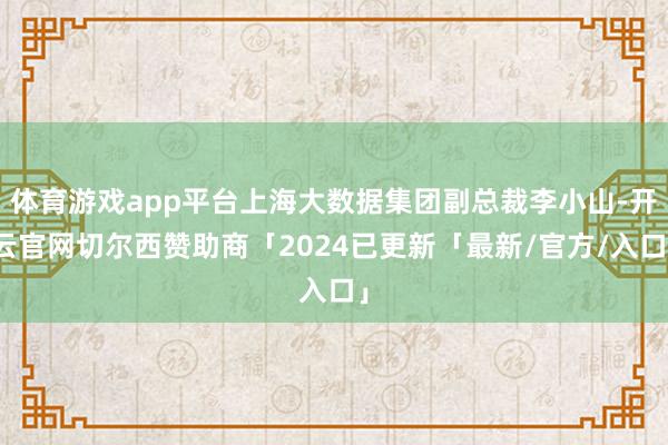 体育游戏app平台上海大数据集团副总裁李小山-开云官网切尔西赞助商「2024已更新「最新/官方/入口」